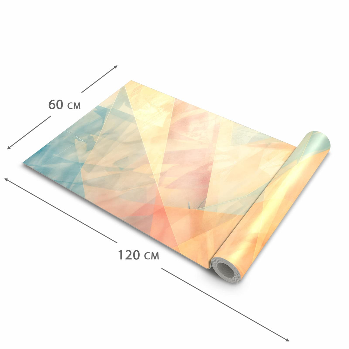 Komfortabler Küchenläufer mit Motiv Farbiges Geo Muster in der Grösse 60x240 cm