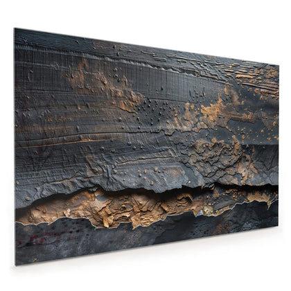 Küchenrückwand mit dem Motiv Verkohltes Holz