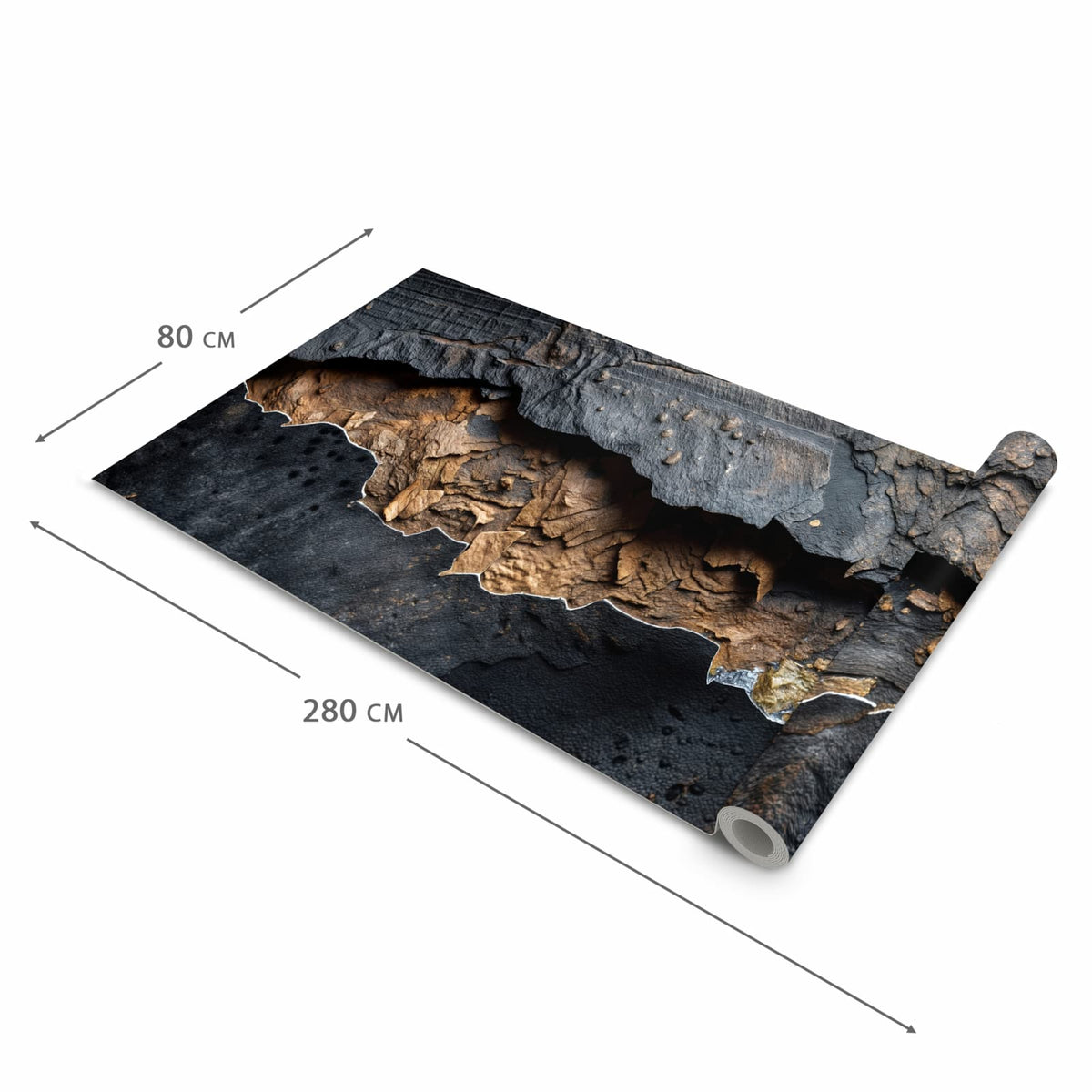 Hygienischer Bodenläufer Teppich mit Motiv Abstrakte Struktur in der Grösse 90x240 cm