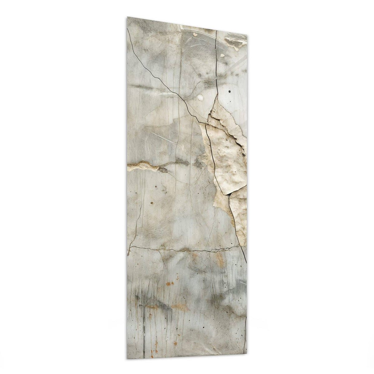 Glasbild Abgeplatzter Putz von der Seite, 4 mm Echtglas