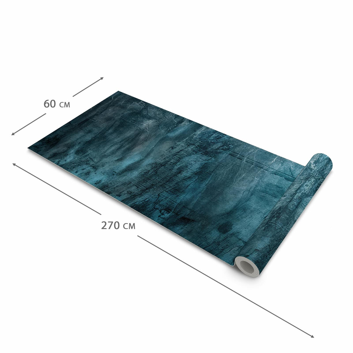 Waschbarer rutschfester Läufer mit Motiv Textur Wand Kunst in der Grösse 60x240 cm