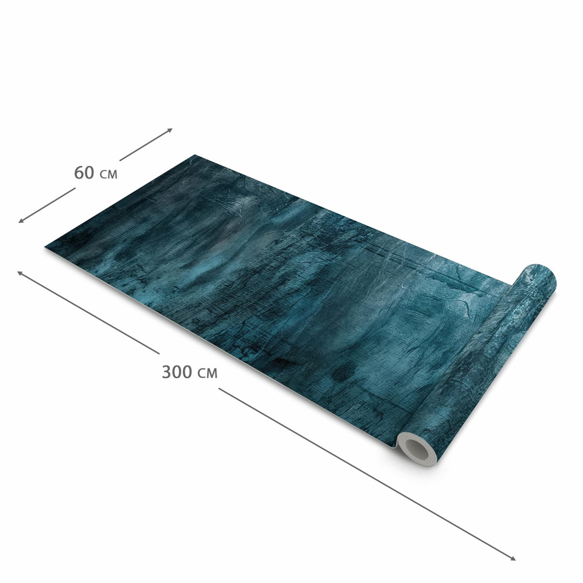 Langlebiger dünner Küchenteppich mit Motiv Textur Wand Kunst in der Grösse 60x240 cm