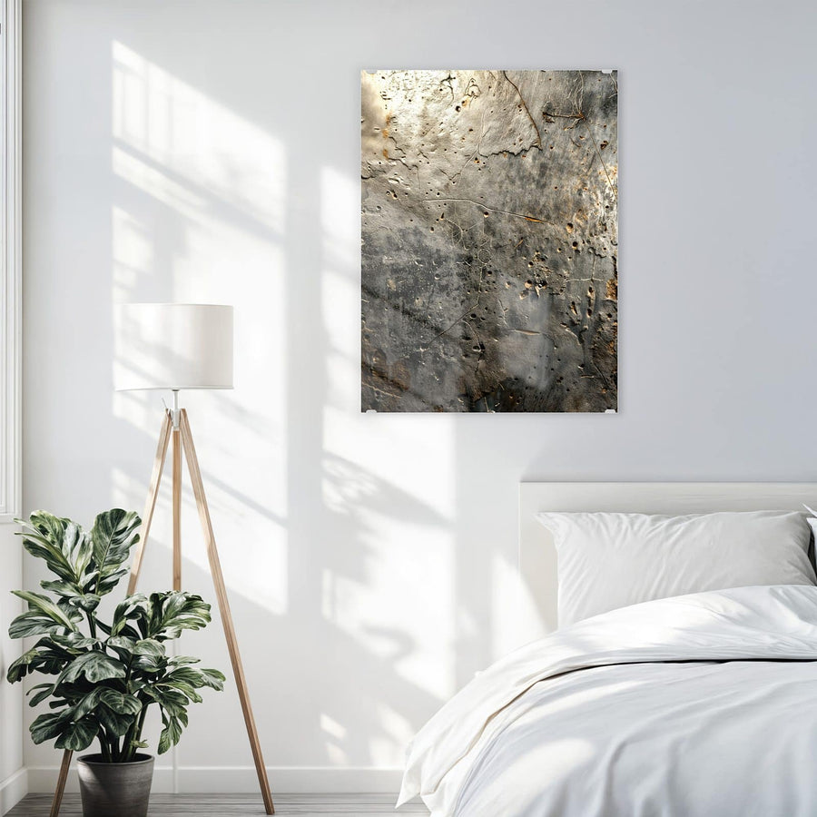 Maße Wandbild - Zerfressenes Metall - Hochformat