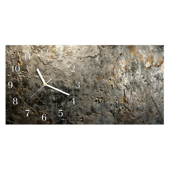 Wanduhr Abstrakte Oberfläche aus Glas – Querformat 60 × 30 cm mit Ziffernblatt Klassisch