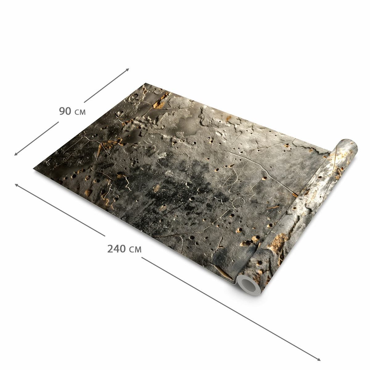 Rutschfester Teppichläufer für die Küche mit Motiv Abstrakte Oberfläche in der Grösse 60x240 cm