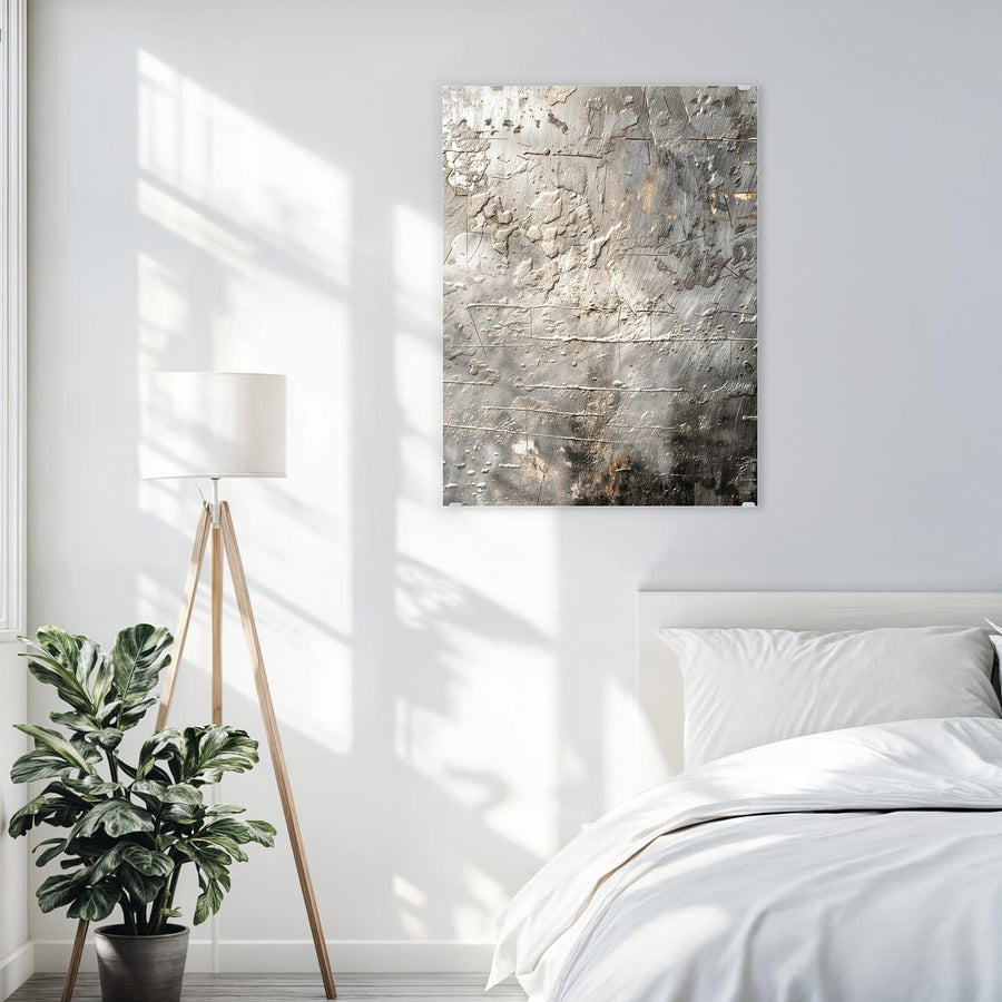 Maße Wandbild - Gealtertes Metall - Hochformat