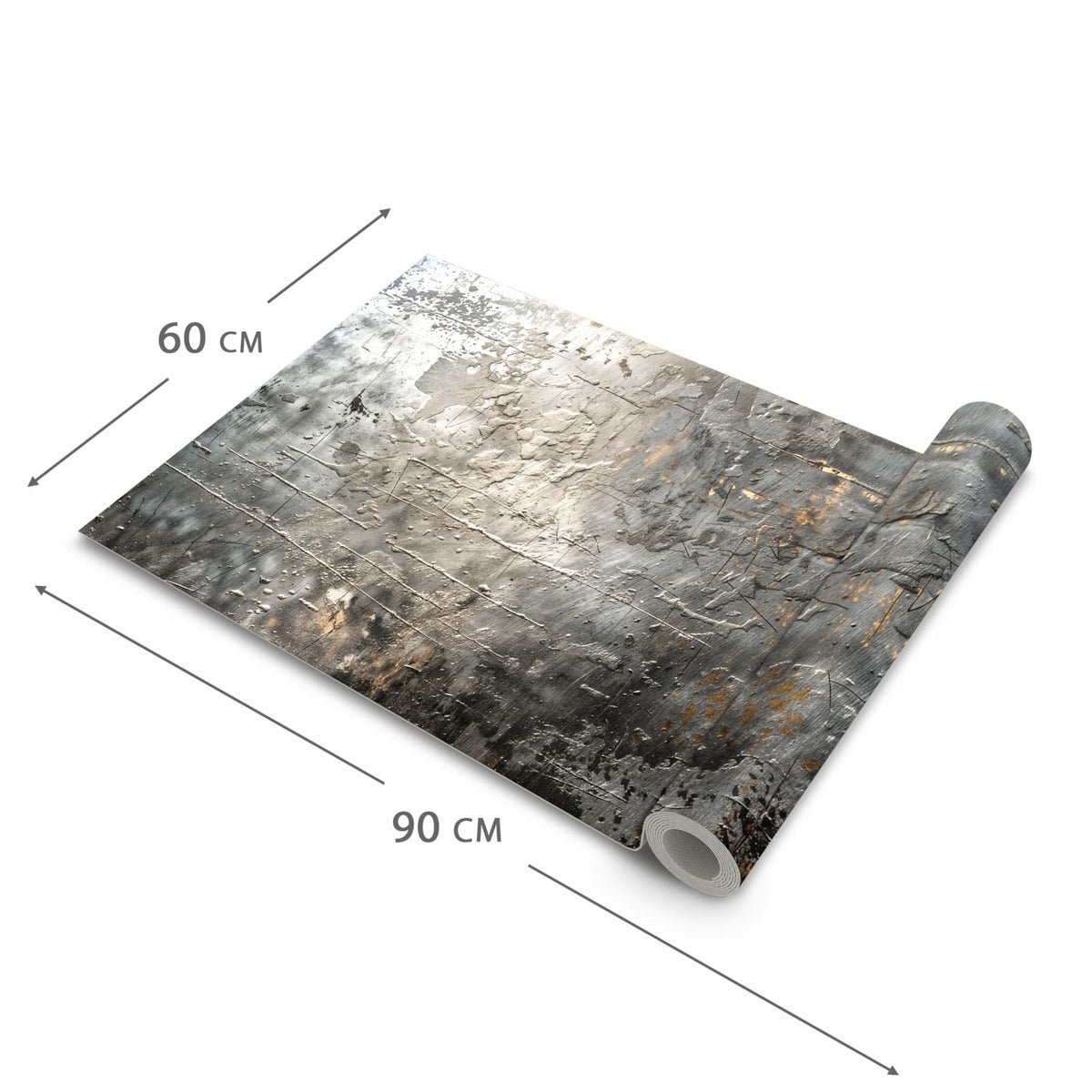 Bodenschonender moderner Küchenläufer mit Motiv Texturierte Oberfläche in der Grösse 60x180 cm