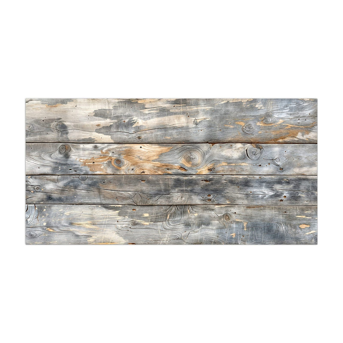Küchenrückwand aus Glas Graue Holzplanken im Hochformat, Motiv bildfüllend von vorn