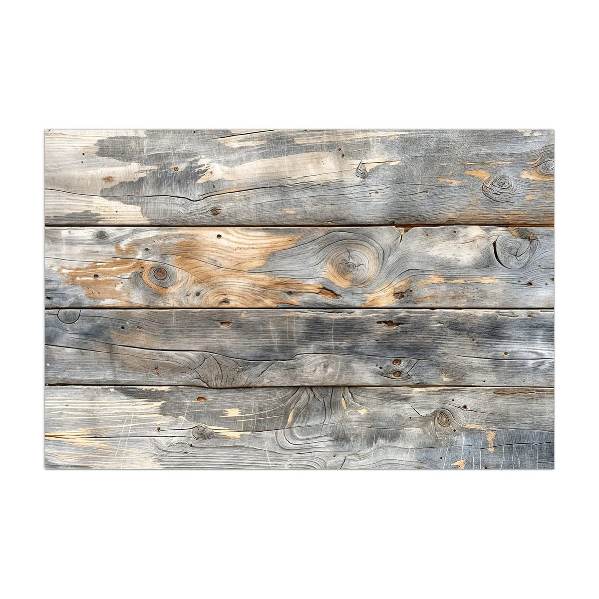 Küchenrückwand aus Glas Graue Holzplanken im Hochformat, Motiv bildfüllend von vorn