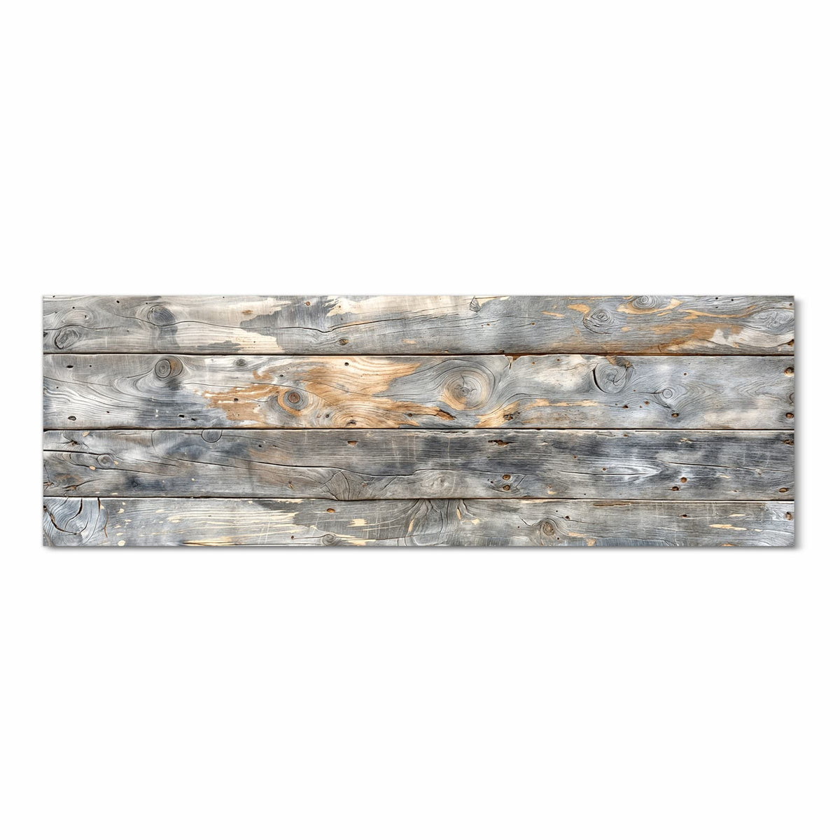Bodenschonender Küchenläufer mit Motiv Vintage Holzplanken in Frontansicht