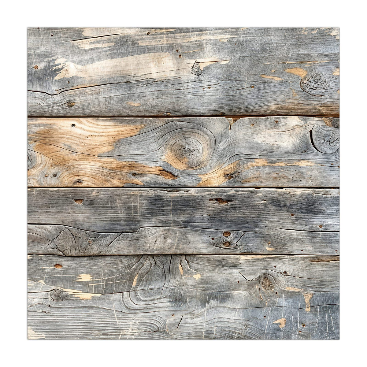 Küchenrückwand aus Glas Graue Holzplanken im quadratischen Format, Motiv bildfüllend von vorn