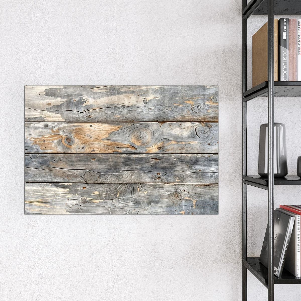 Magnettafel - Graue Holzplanken – Verwitterte Holzbretter in Grau