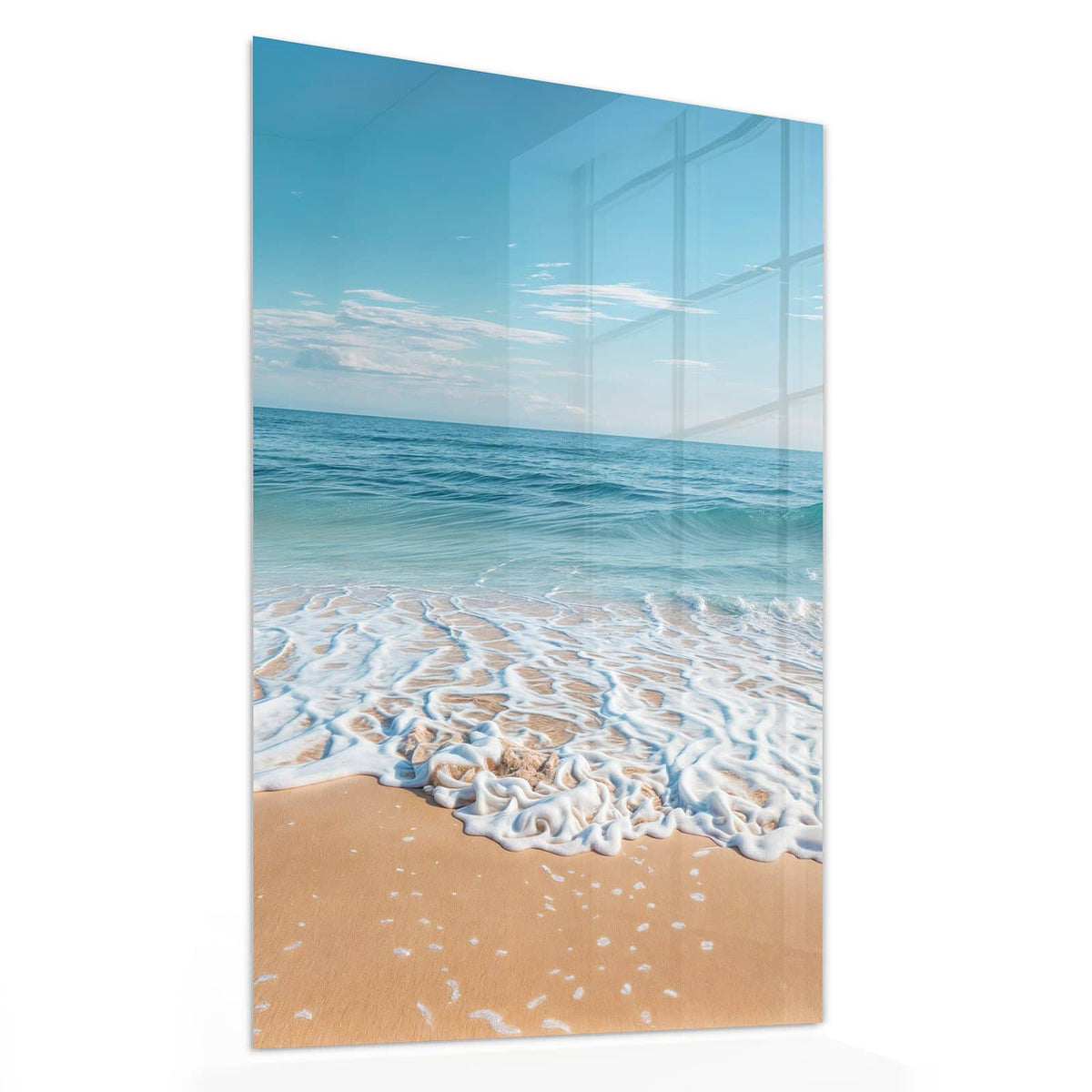 Glasbild Auslaufende Welle von der Seite, 4 mm Echtglas