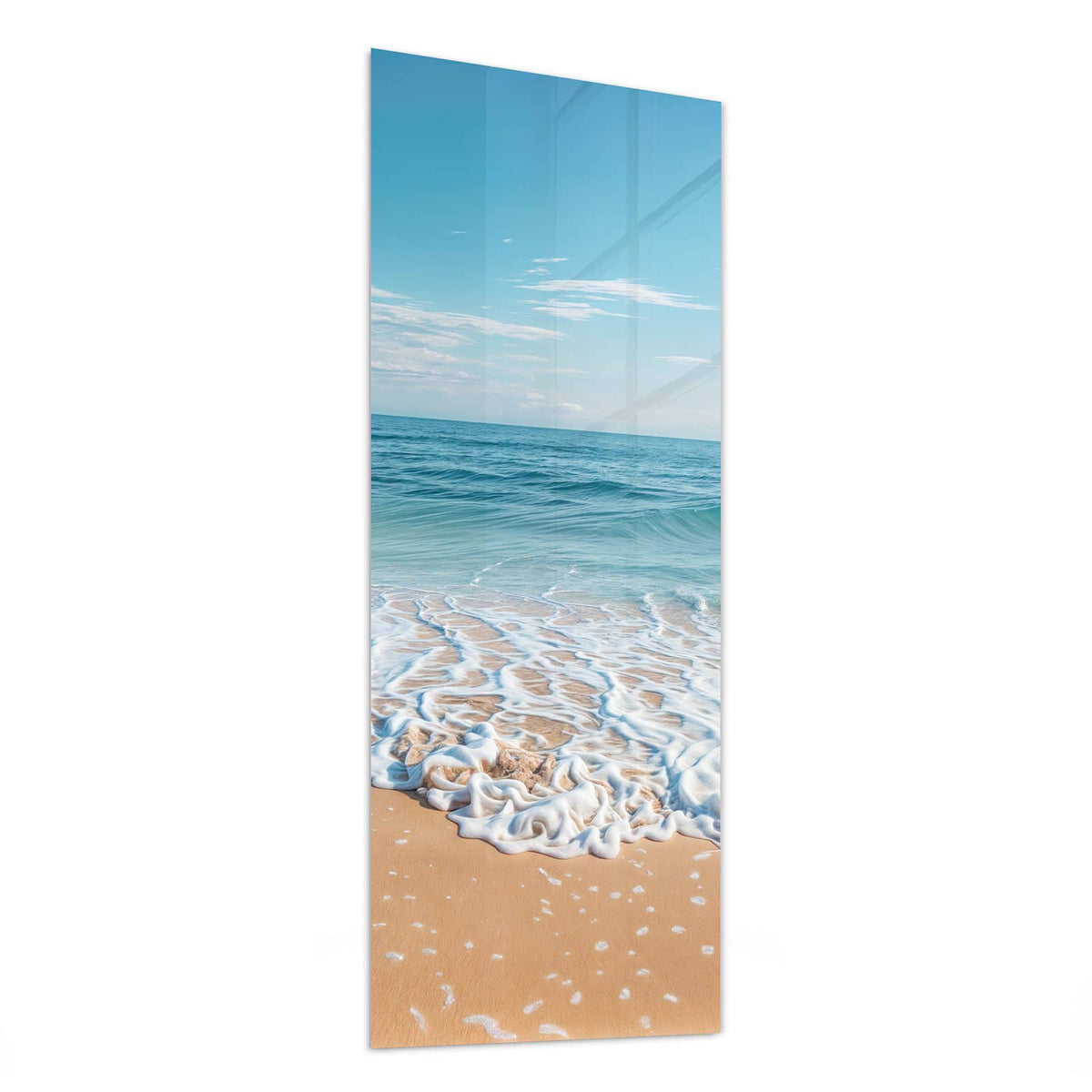 Glasbild Auslaufende Welle von der Seite, 4 mm Echtglas