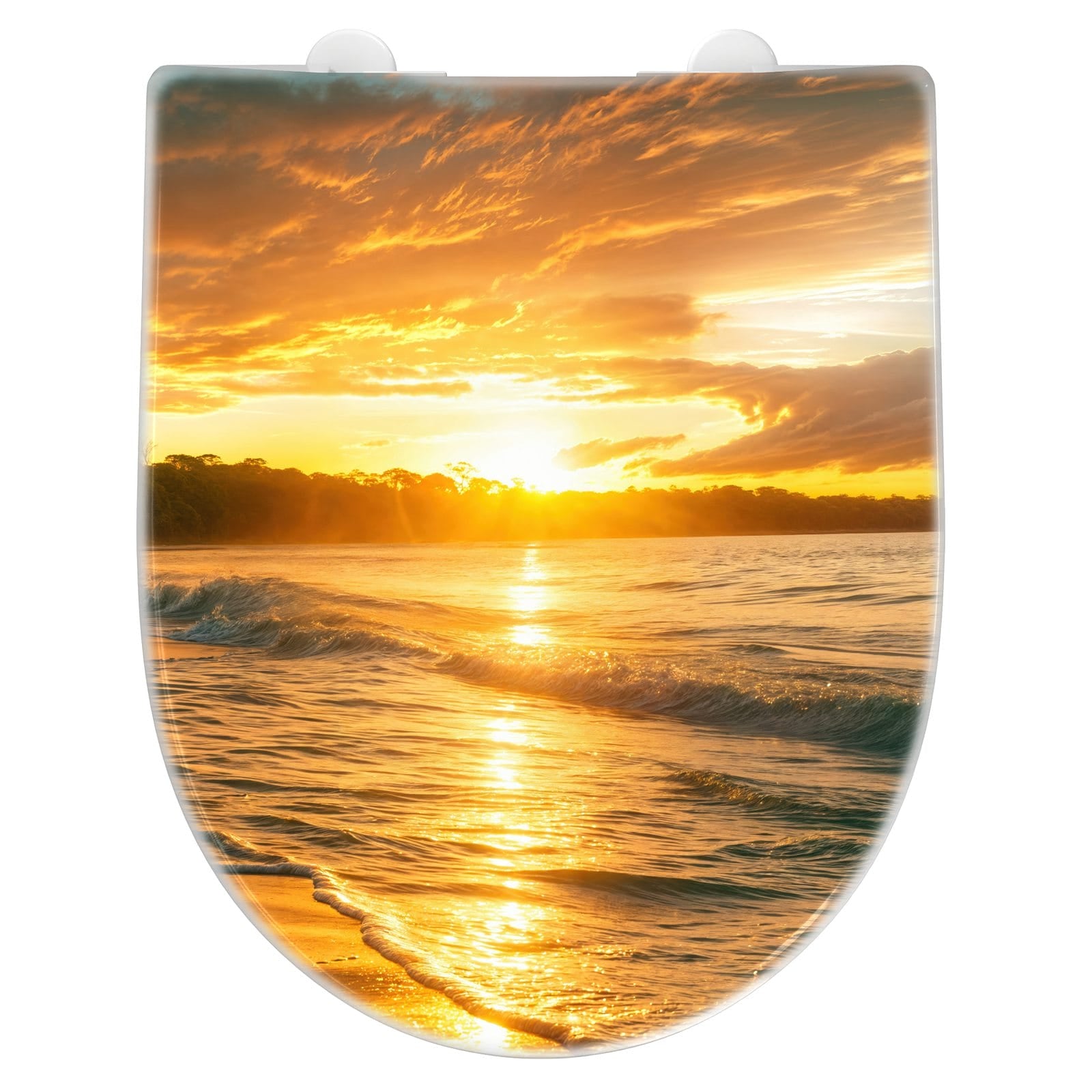 WC-Sitz mit Absenkautomatik Sonnenuntergang Strand