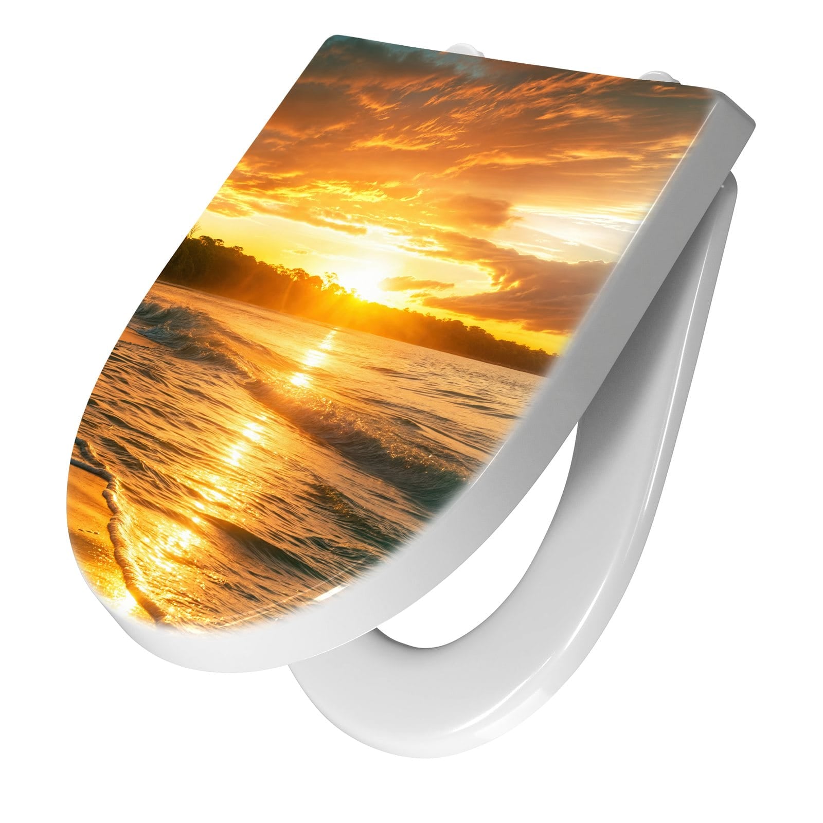 WC-Sitz mit Absenkautomatik Sonnenuntergang Strand