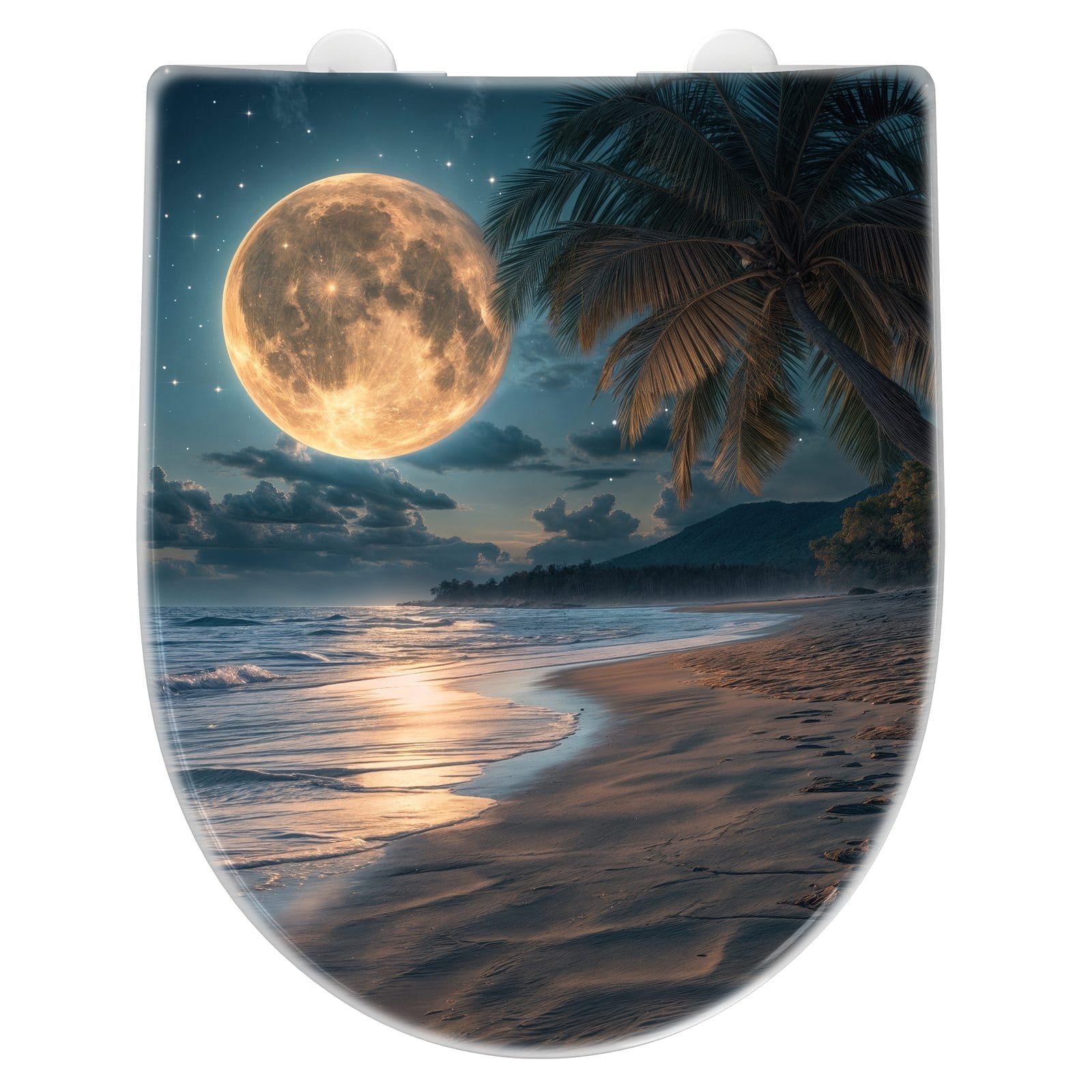 WC-Sitz mit Absenkautomatik Mondnacht am Strand