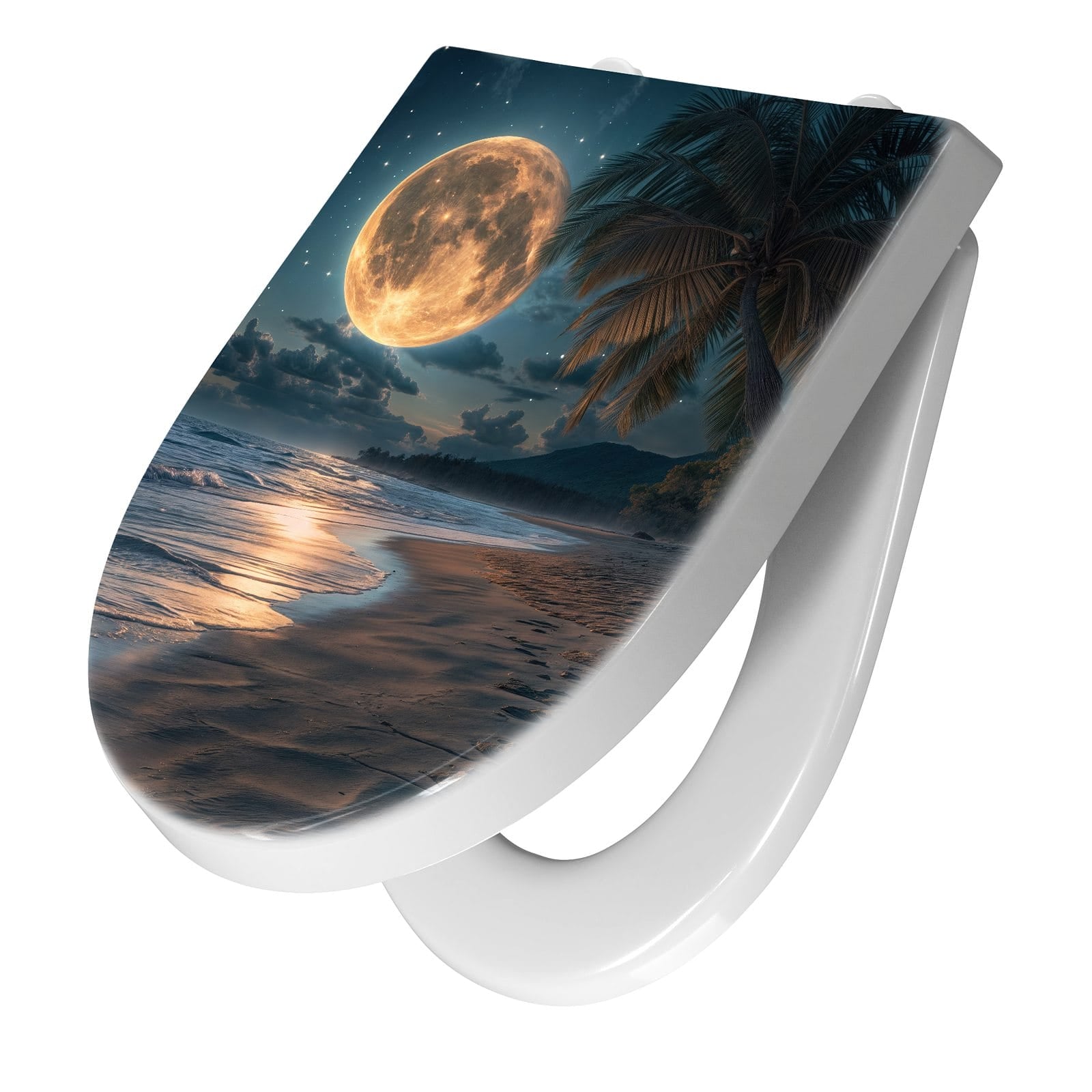 WC-Sitz mit Absenkautomatik Mondnacht am Strand