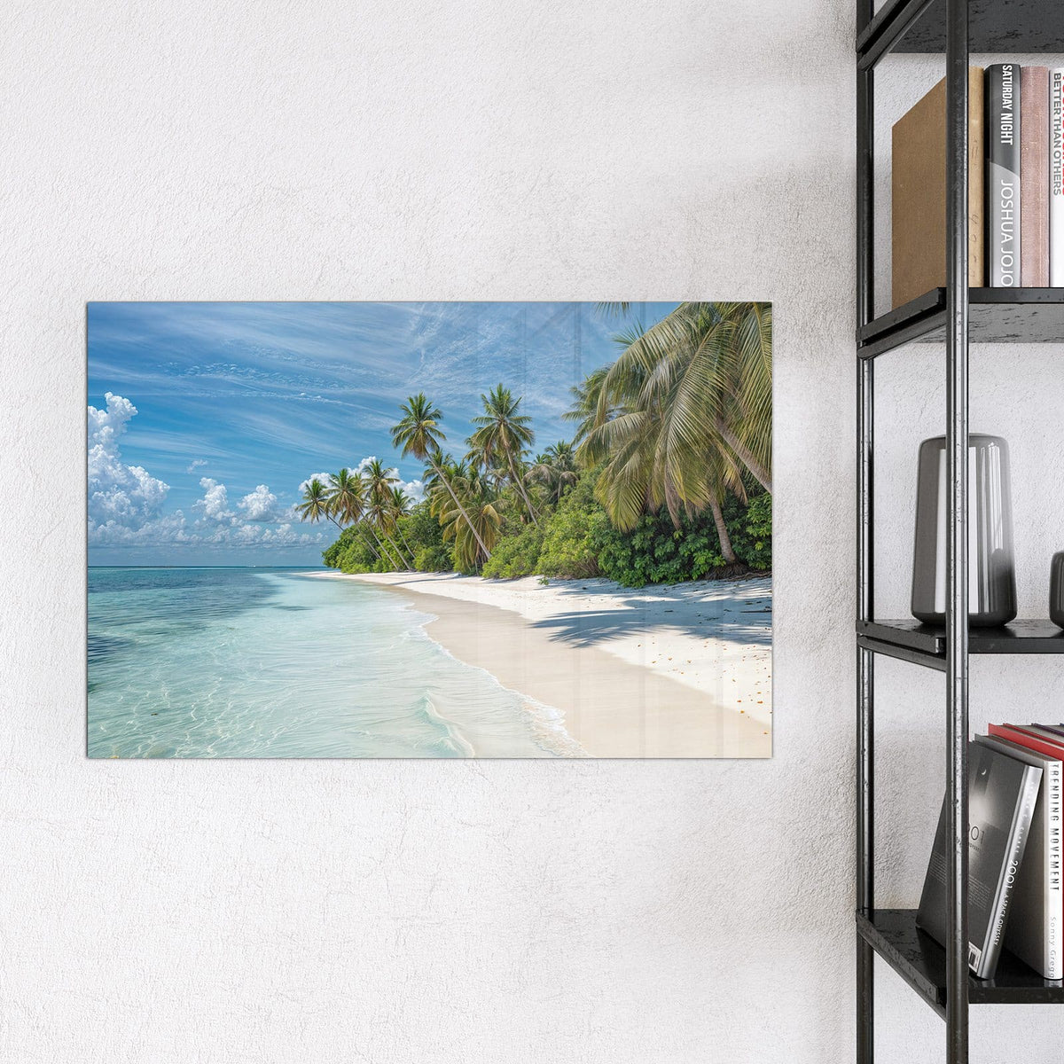 Magnettafel - Palmen am Traumstrand – Palmen, türkises Meer, weißer Sand