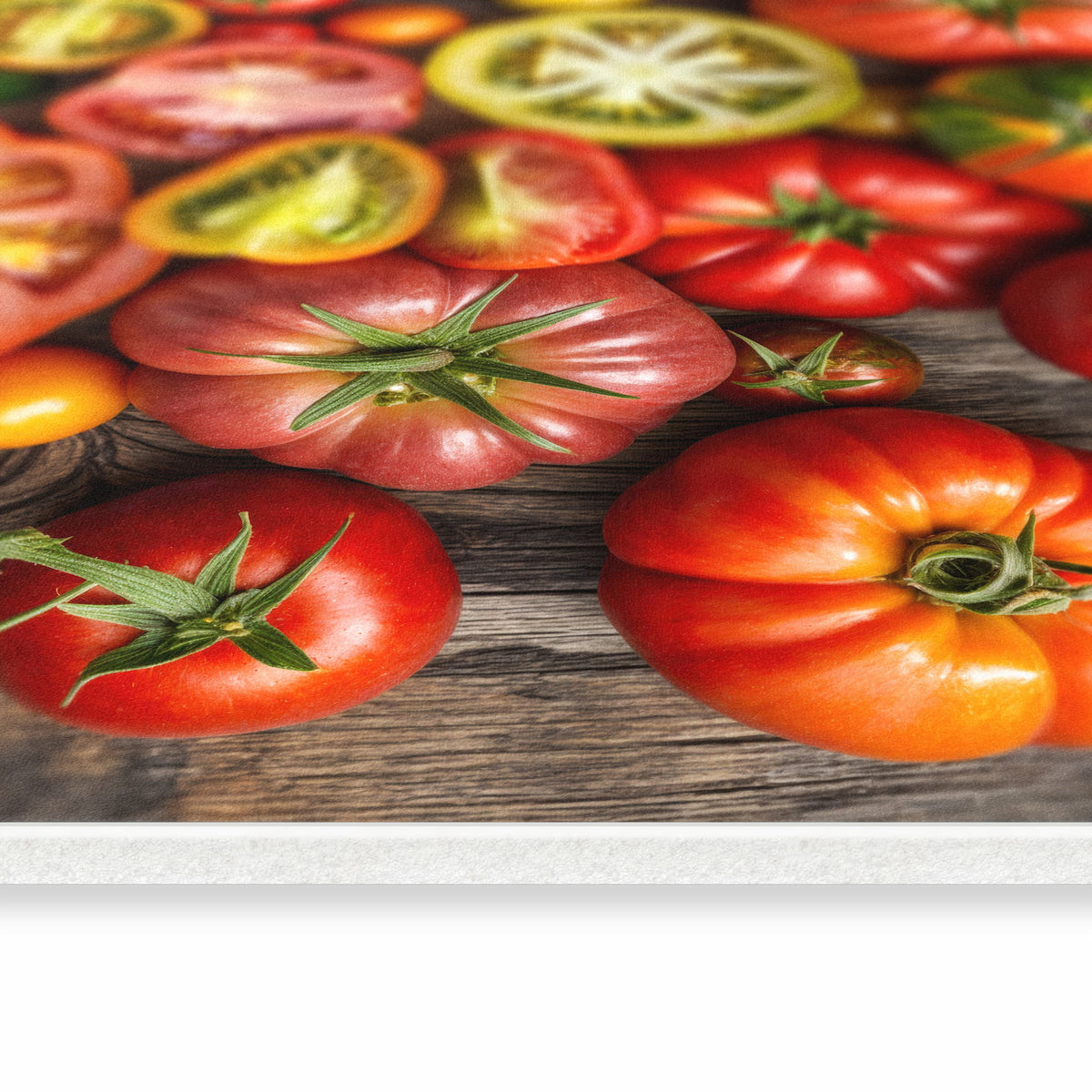 Bodenschonender Küchenläufer mit Motiv Verschiedene Tomaten in seitlicher Ansicht