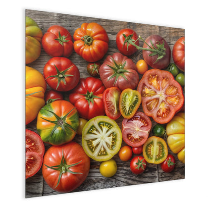 Magnettafel mit dem Motiv Bunte Tomatensorten