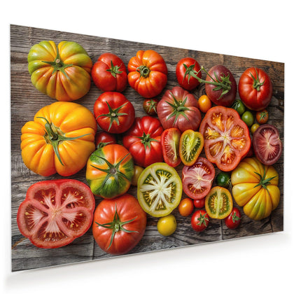Wandbild mit dem Motiv Bunte Tomatensorten