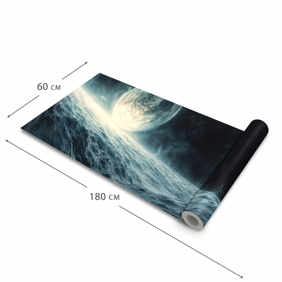 Pflegeleichter Küchenläufer mit Motiv Sterne im Kosmos in der Grösse 90x180 cm zum Waschen