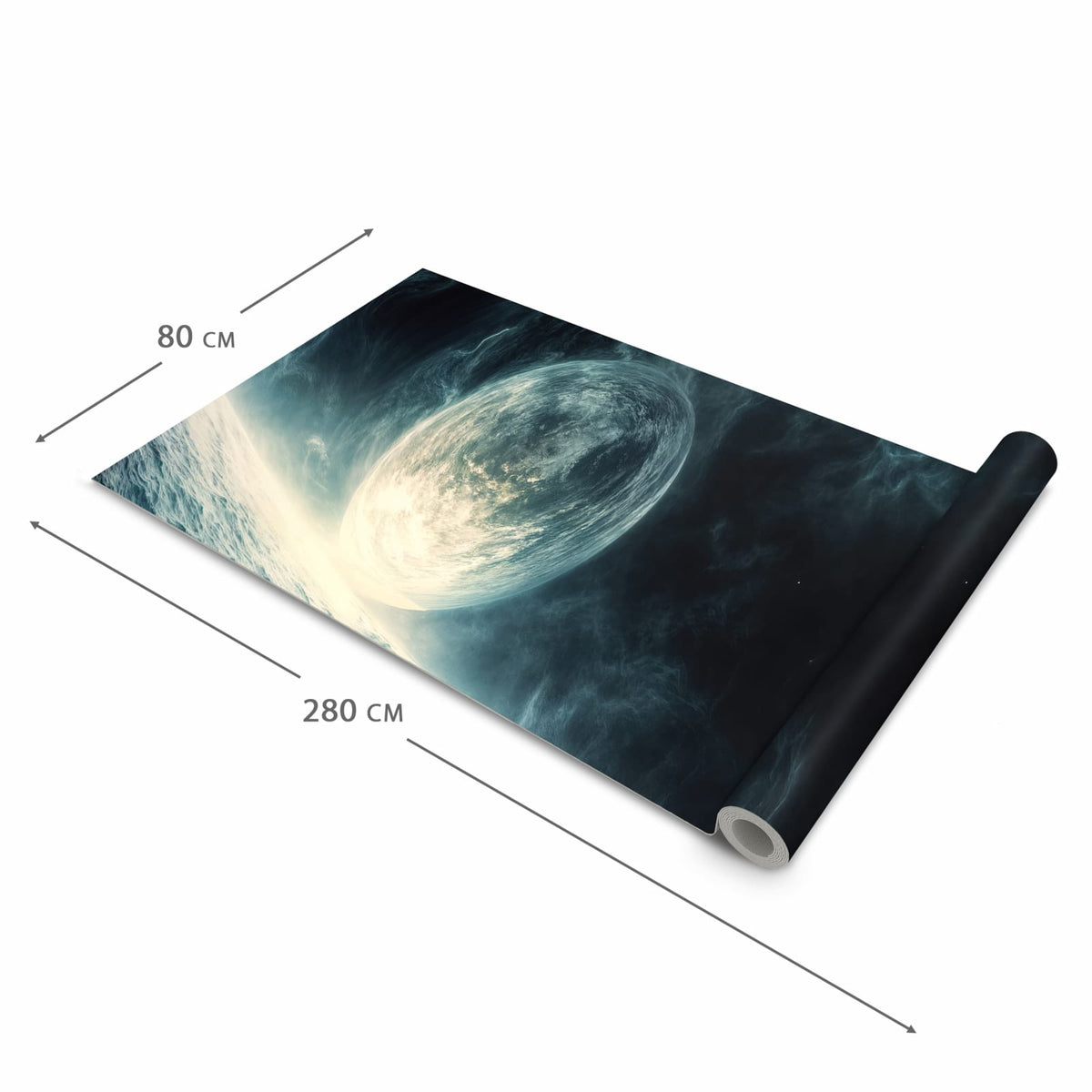 Waschbarer Küchenteppich mit Motiv Sterne im Kosmos in der Grösse 90x180 cm