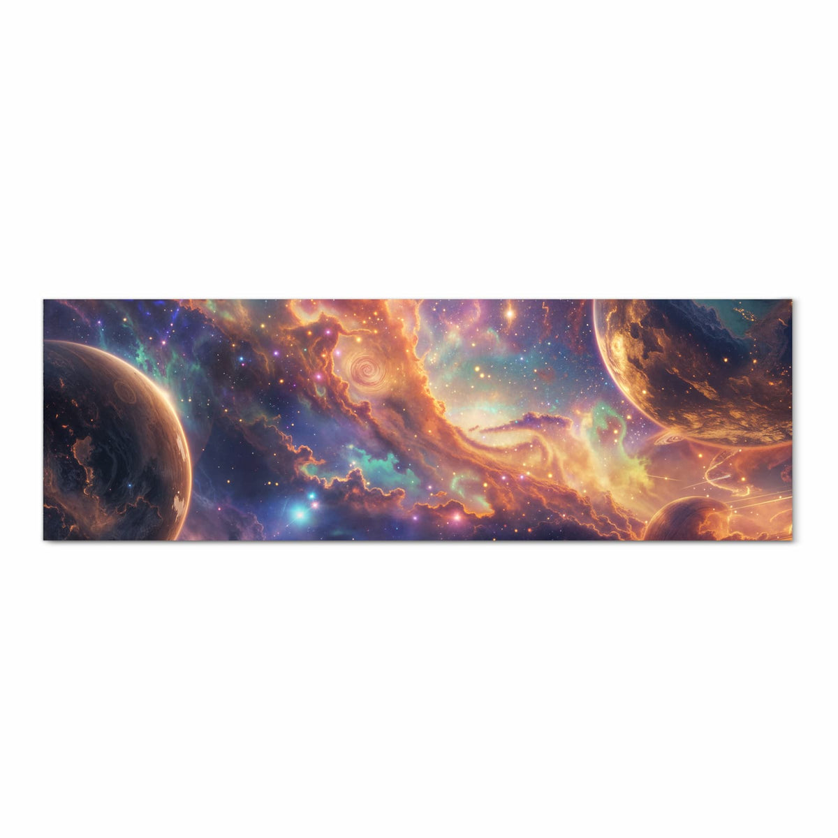 Komfortabler Küchenläufer mit Motiv Galaxie Fantasy in Frontansicht