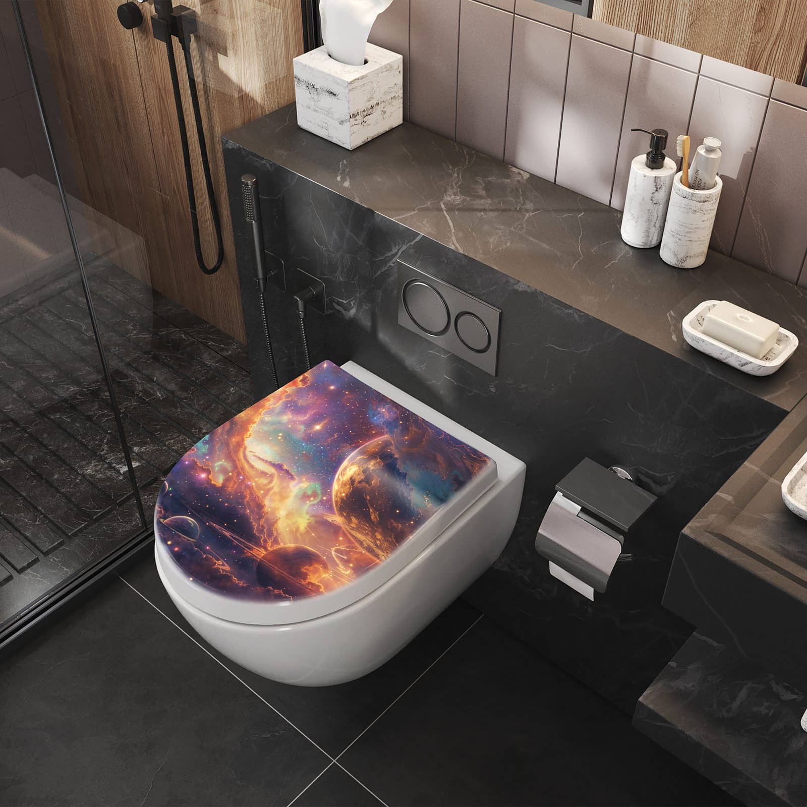 WC-Sitz mit Absenkautomatik Galaxie Fantasy