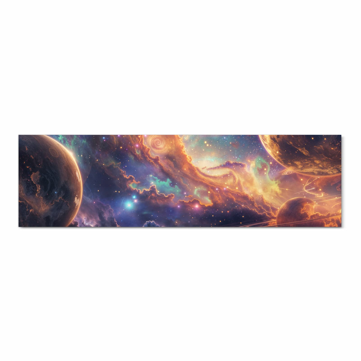 Rutschfester Küchenvorleger mit Motiv Galaxie Fantasy in Frontansicht