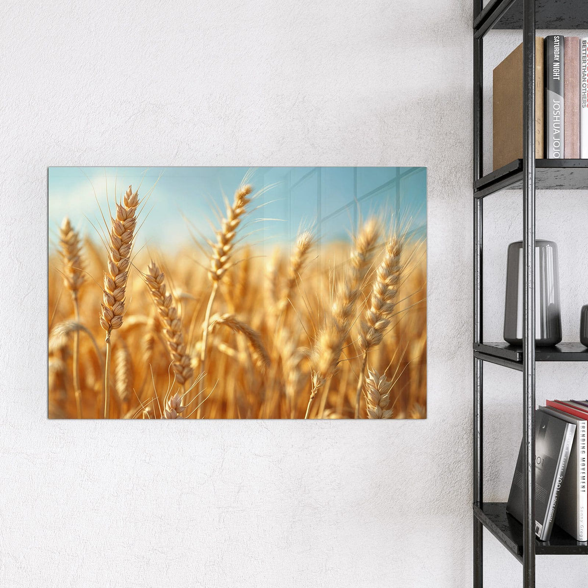 Magnettafel - Weizen im Sonnenlicht – Goldene Ähren unter blauem Himmel