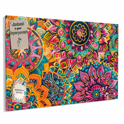 Metall Magnettafel mit dem Motiv Bunte Mandalas
