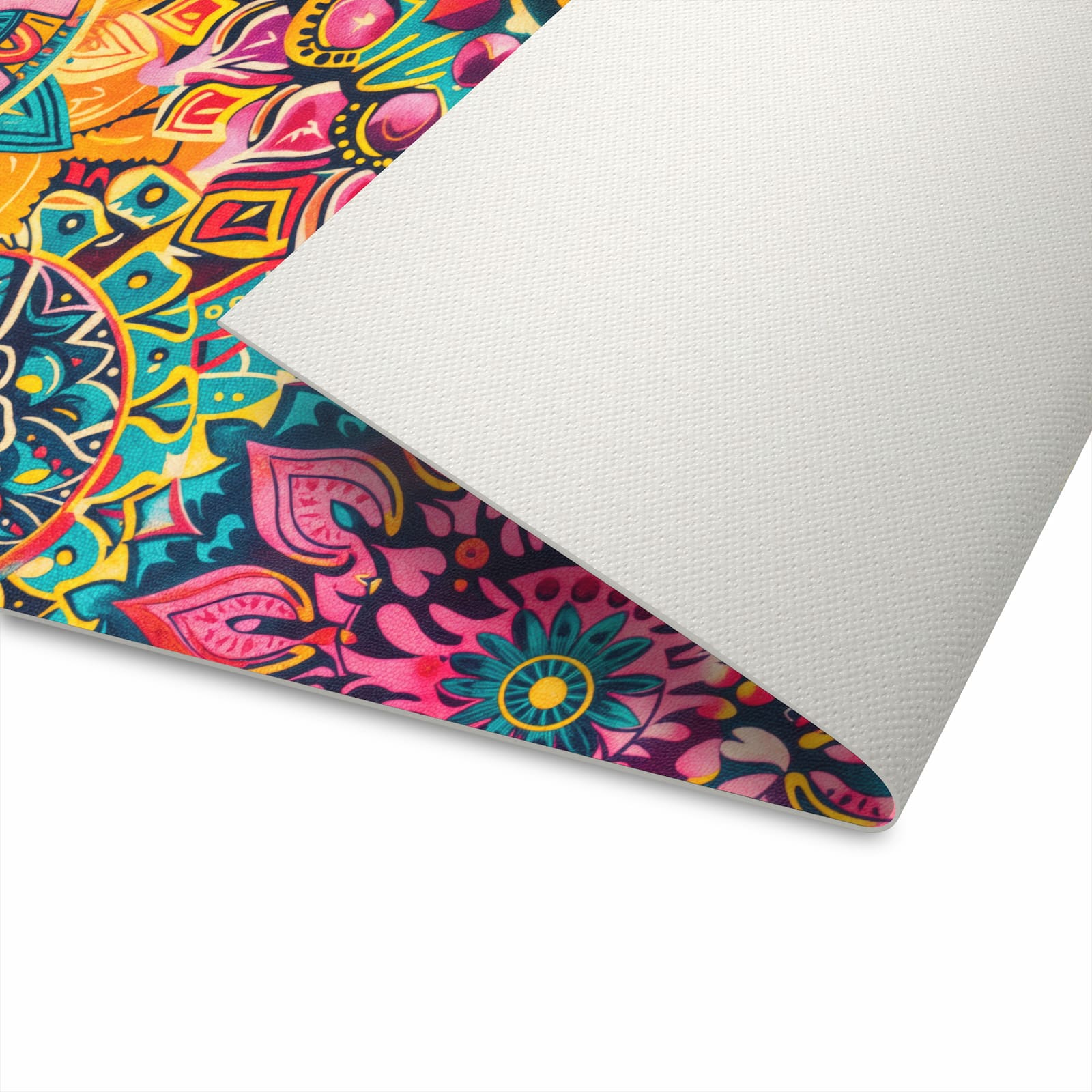 UV-beständiger dünner Küchenteppich mit Motiv Mandala Design waschbar für Unterseite