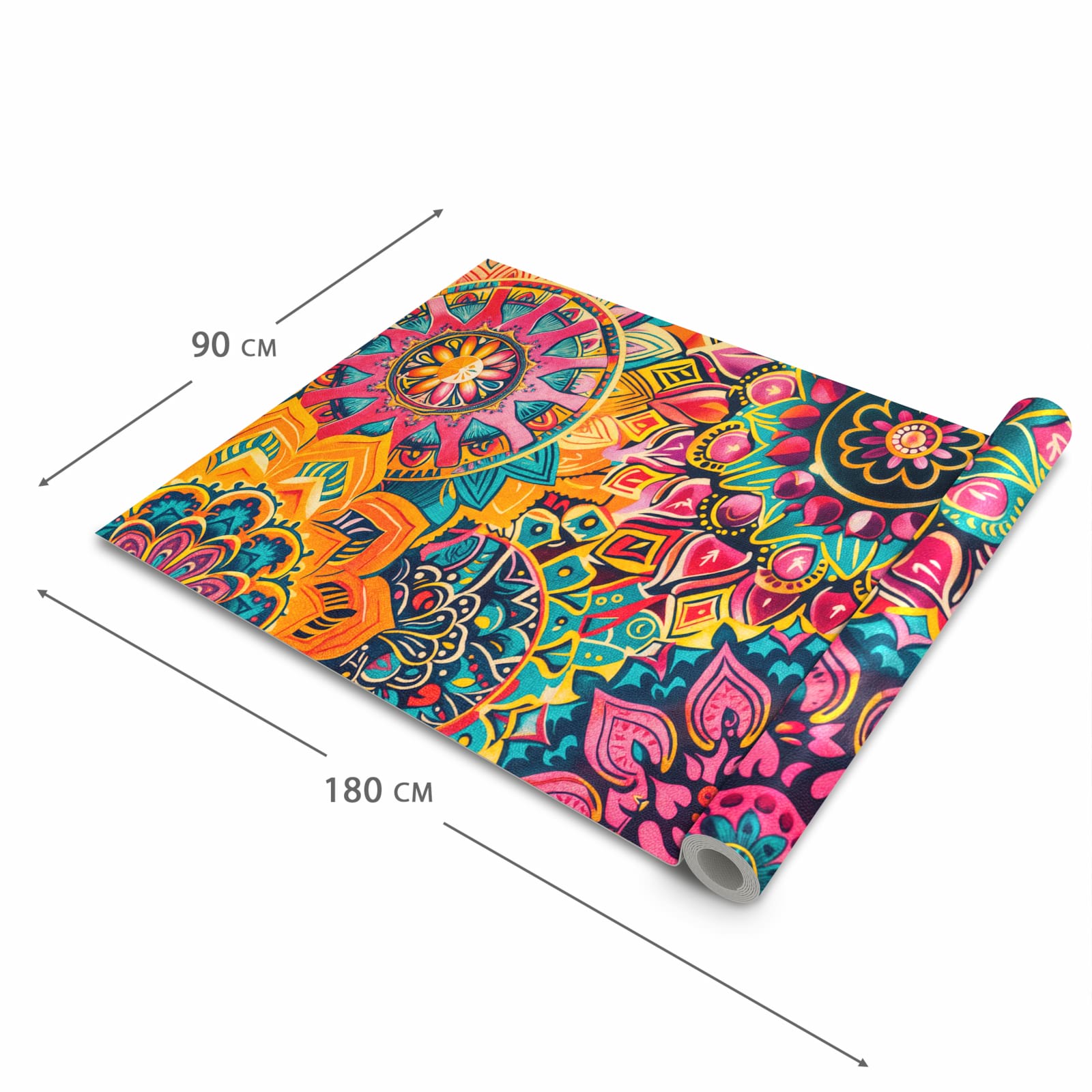 Zeitsparender Küchenläufer mit Motiv Mandala Design in der Grösse 80x250 cm