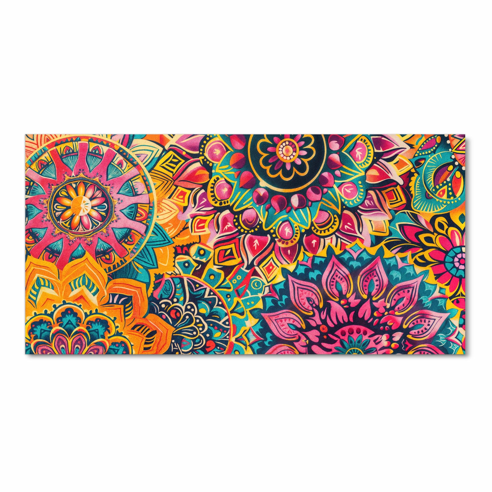 UV-beständiger Küchenteppich mit Motiv Mandala Design in Frontansicht