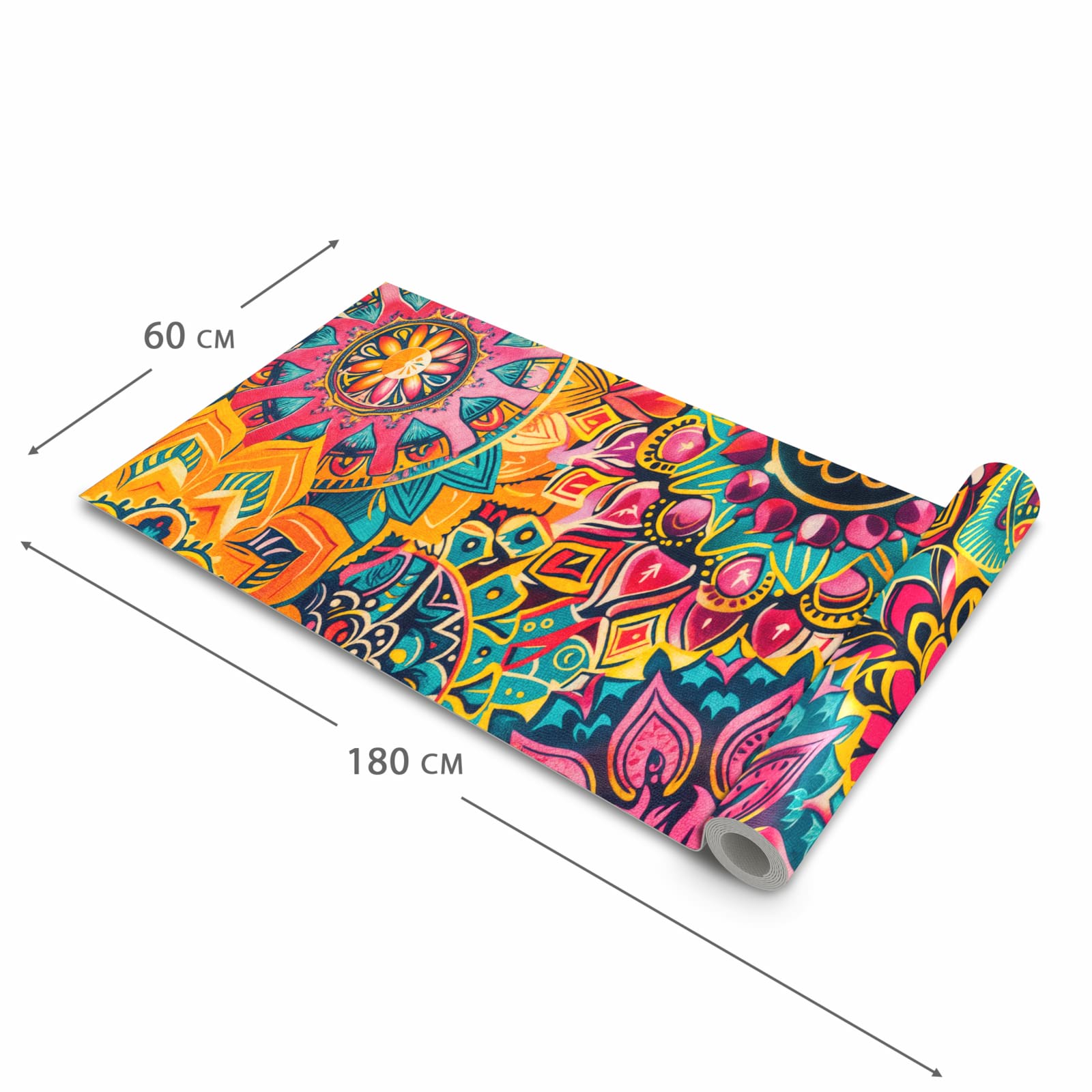 Langlebiger Küchenläufer mit Motiv Mandala Design in der Grösse 80x200 cm