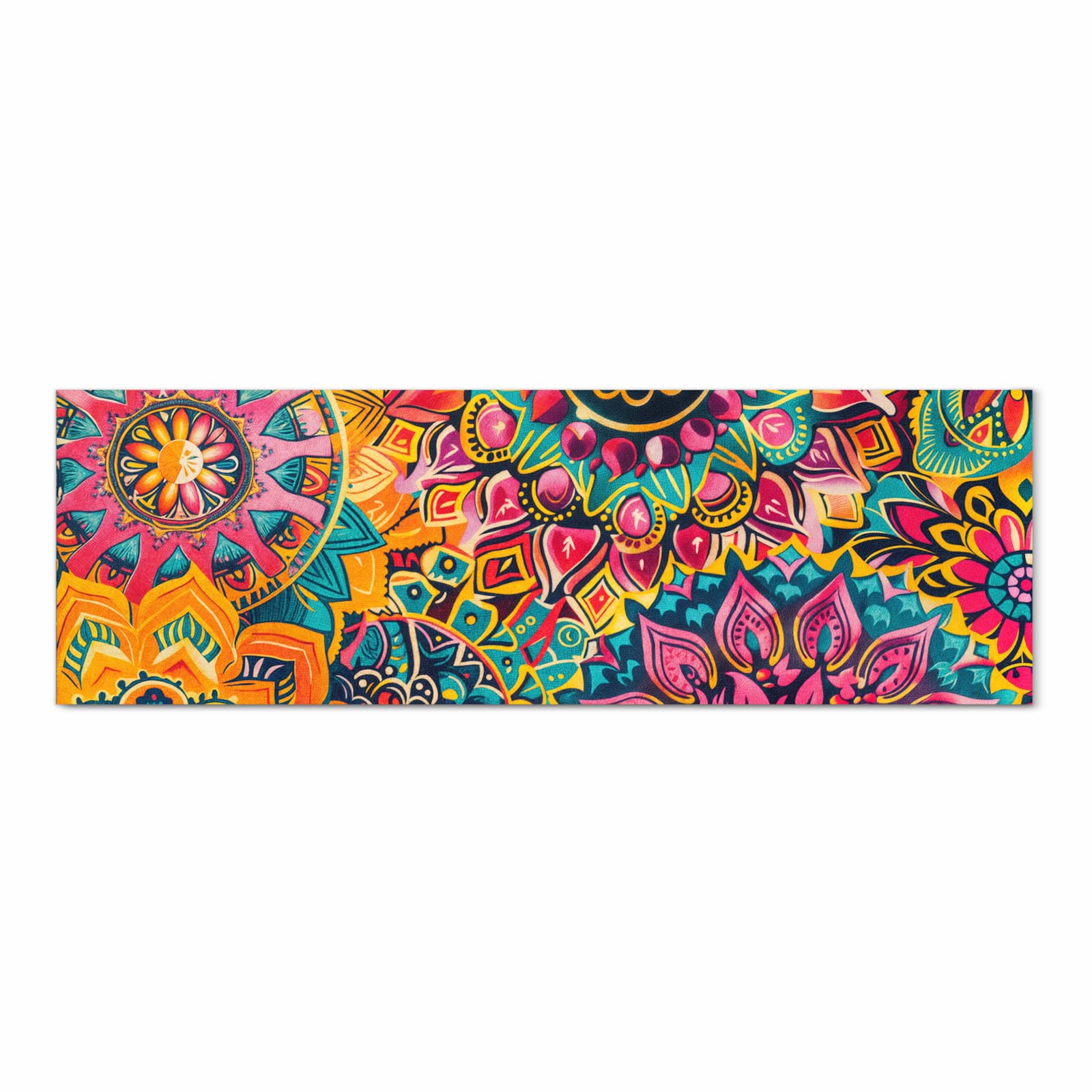 Flacher Küchenläufer mit Motiv Mandala Design in Frontansicht