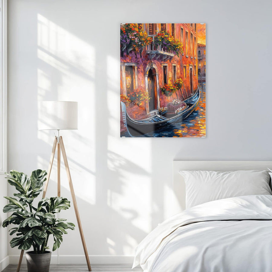 Maße Wandbild - Gondel in Venedig - Hochformat