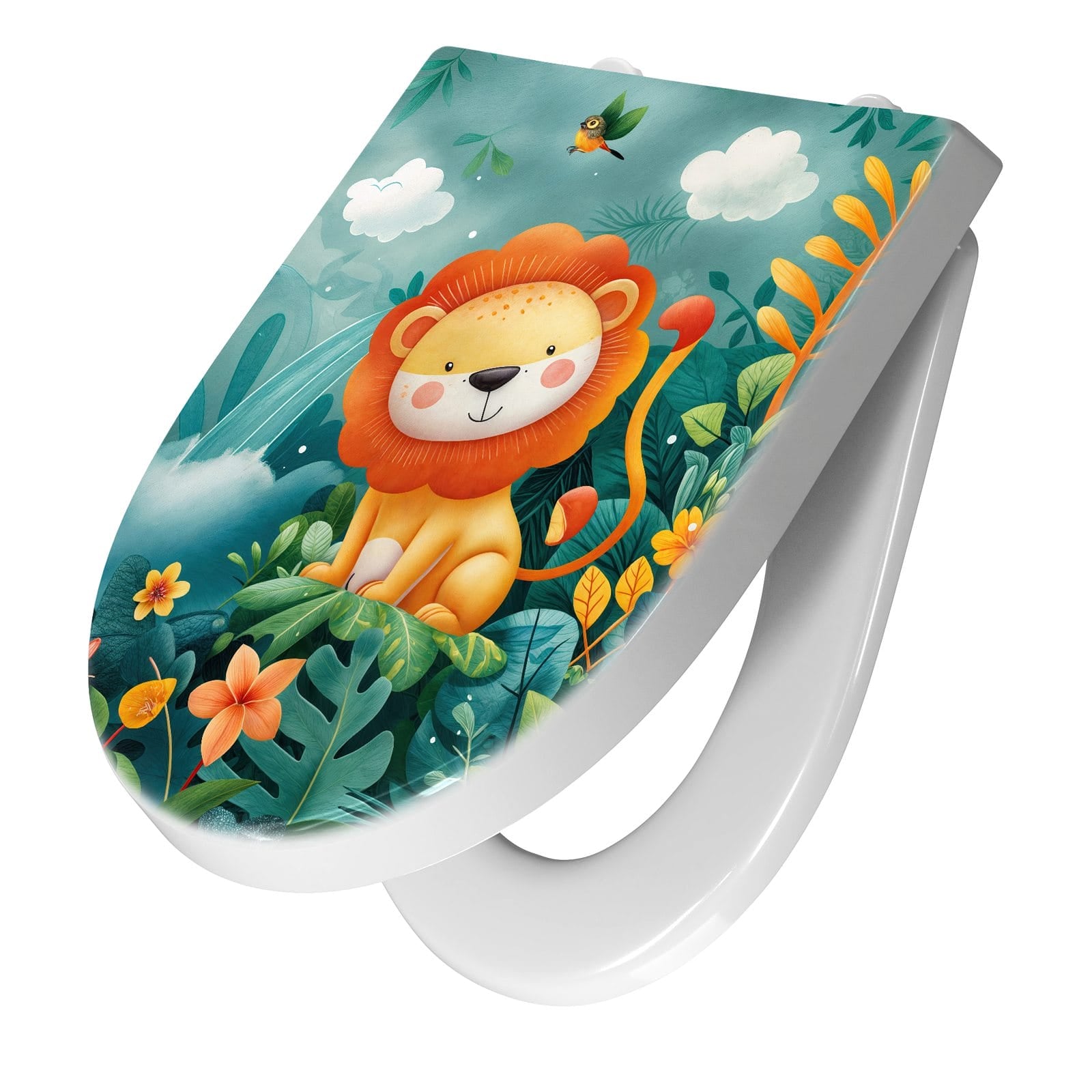 WC-Sitz mit Absenkautomatik Dschungeltiere