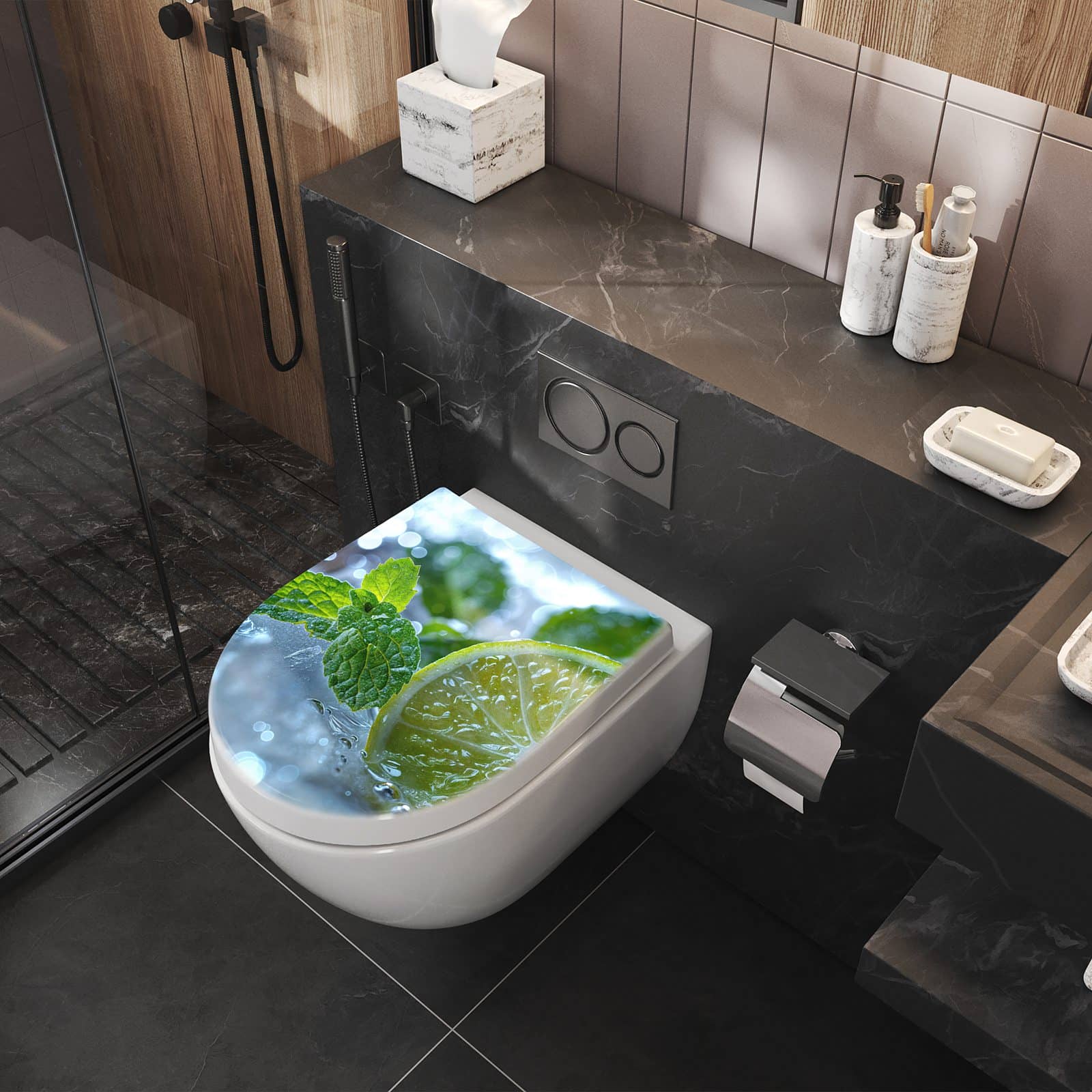 WC-Sitz mit Absenkautomatik Erfrischende Limette