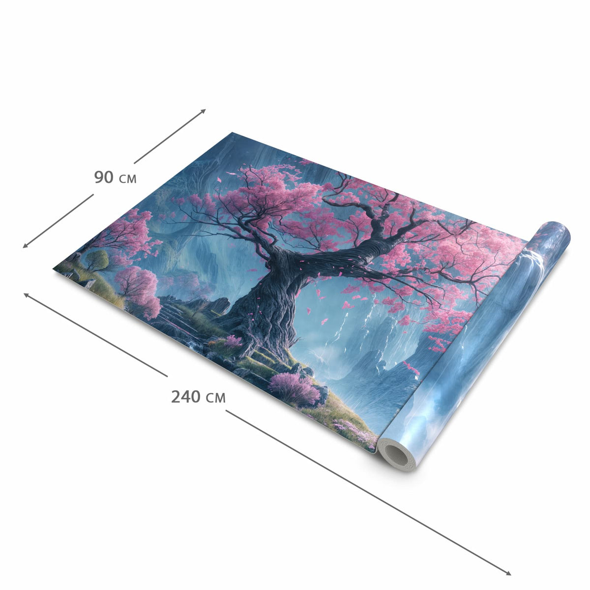 Rutschfester Teppichläufer für die Küche mit Motiv Zauberhafte Landschaft in der Grösse 60x240 cm