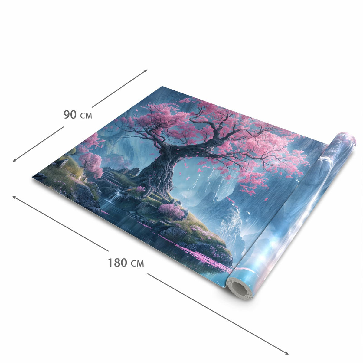 Komfortabler Küchenteppich mit Motiv Zauberhafte Landschaft in der Grösse 60x180 cm für die Küche