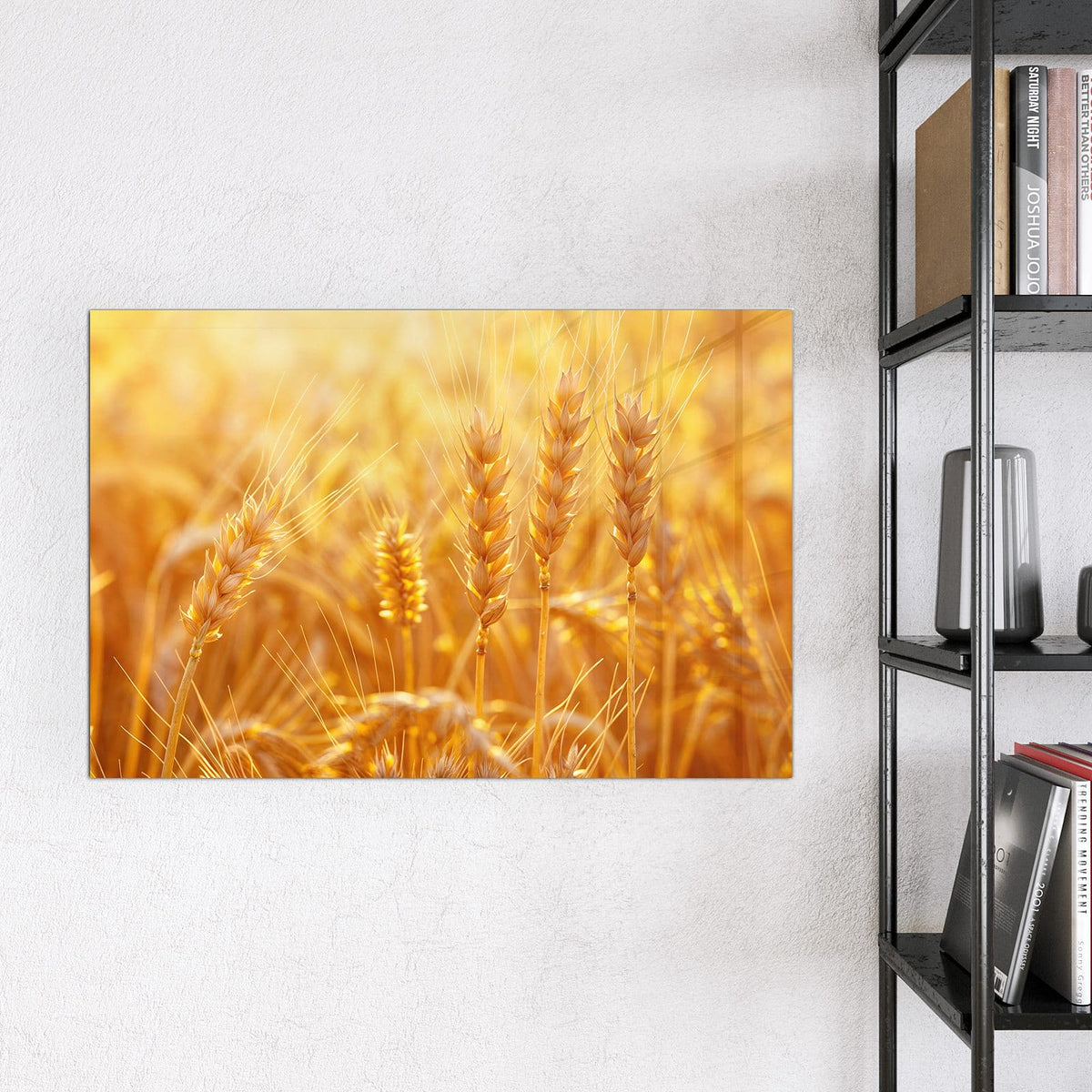 Magnettafel - Weizen im Gegenlicht – Goldene Ähren im warmen Gegenlicht
