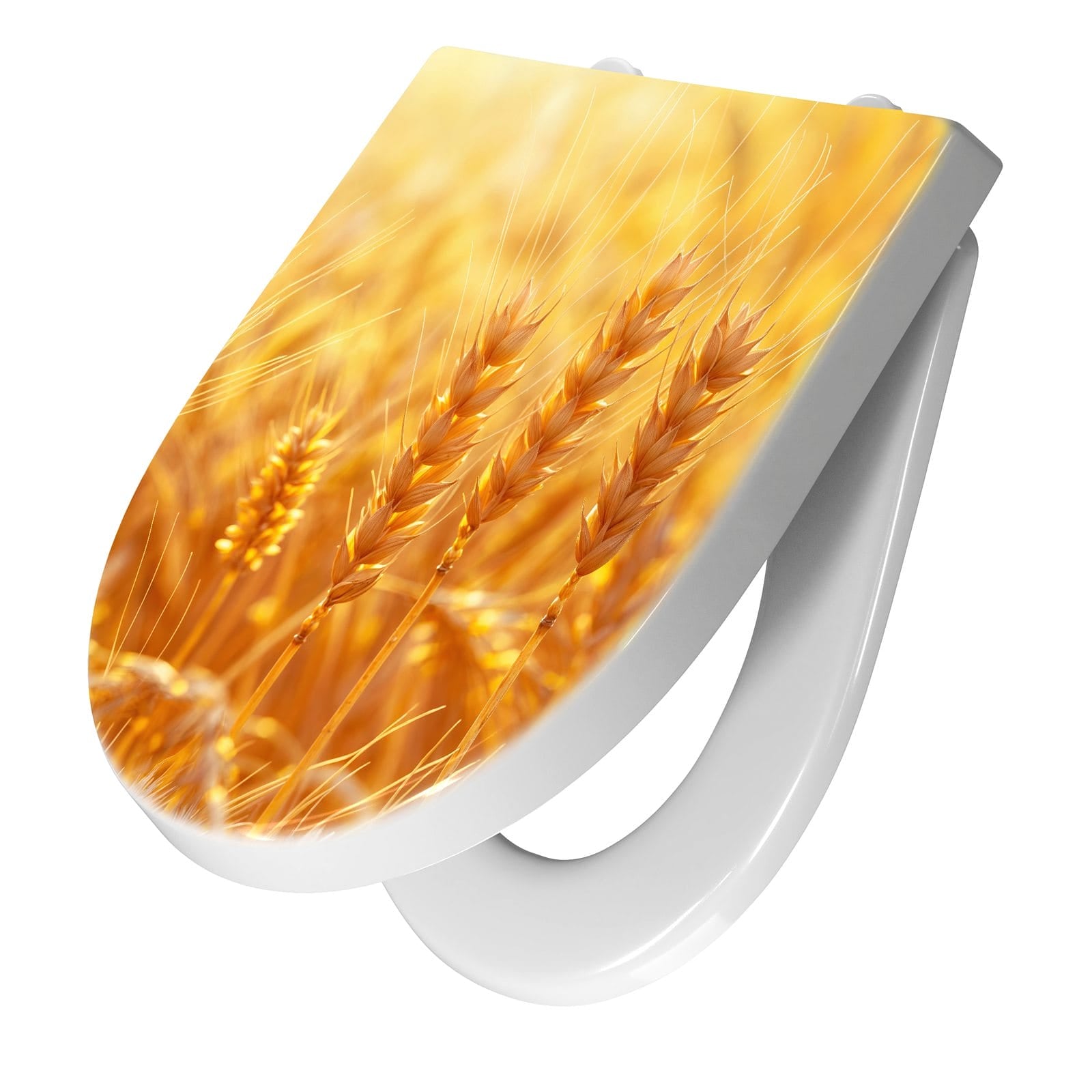 WC-Sitz mit Absenkautomatik Sonnenuntergang von Weizenfeld