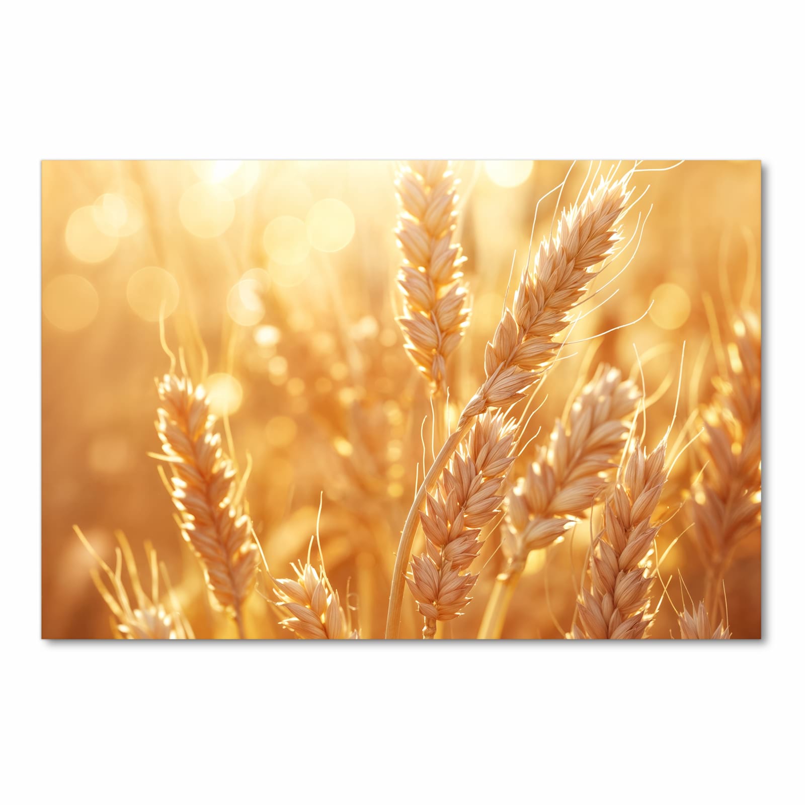 UV-beständiger waschbarer Küchenteppich mit Motiv Weizenfelder in Frontansicht