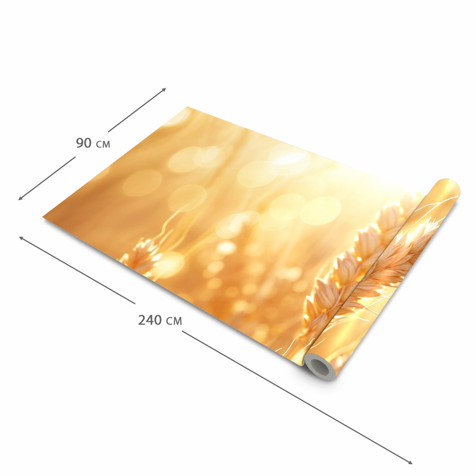 Abriebfester Küchenteppich mit Motiv Weizenfelder in der Grösse 60x150 cm