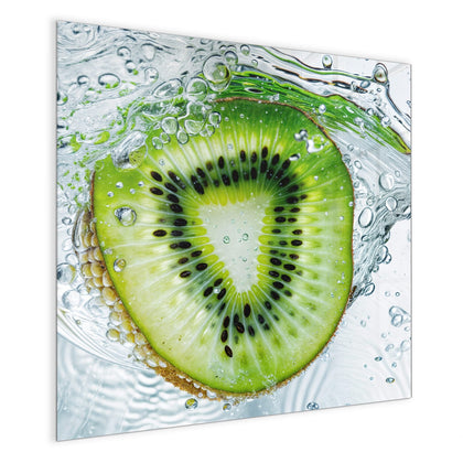 Magnettafel mit dem Motiv Kiwi im Sprudelwasser