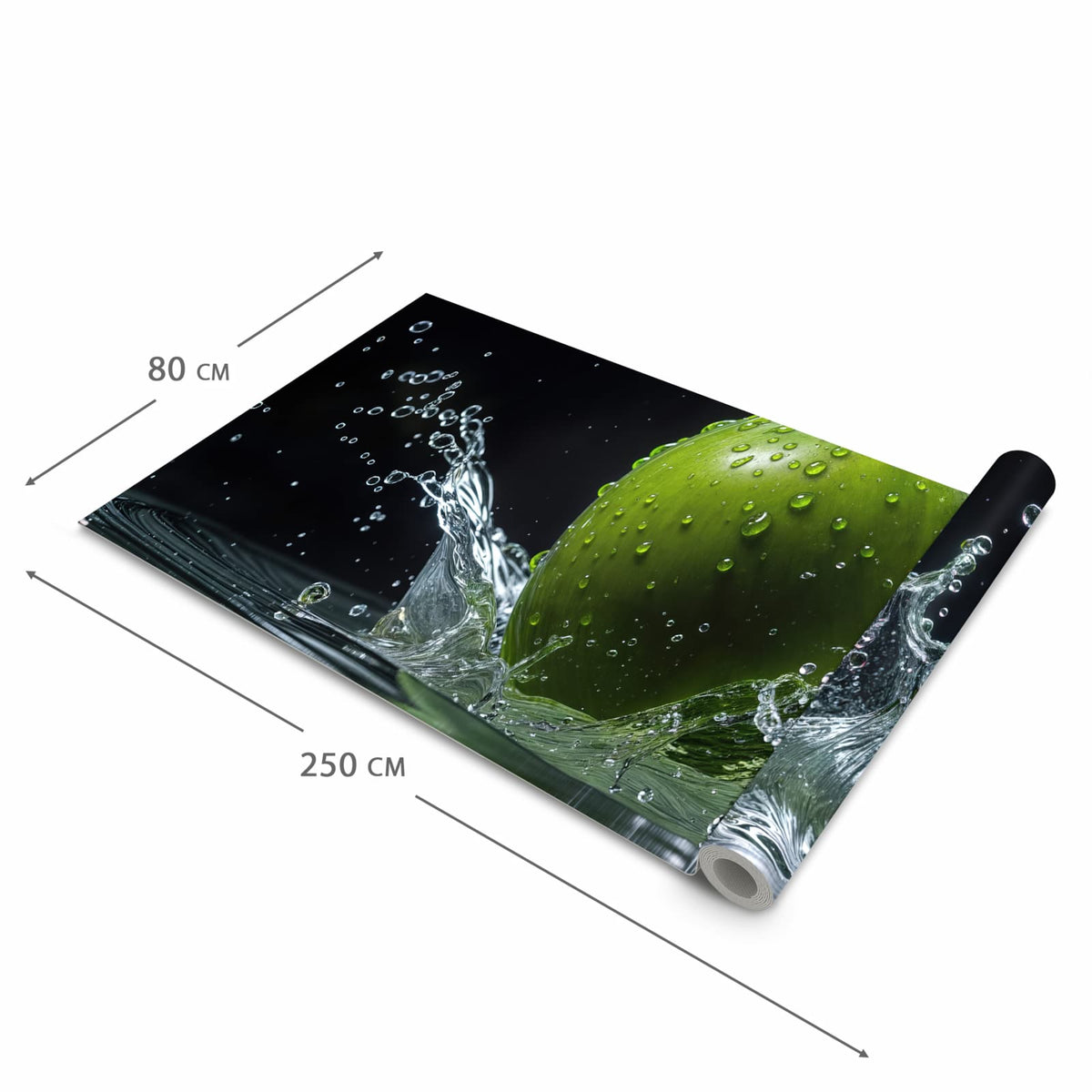Komfortabler Bodenläufer mit Motiv Apfel im Wasser in der Grösse 90x240 cm