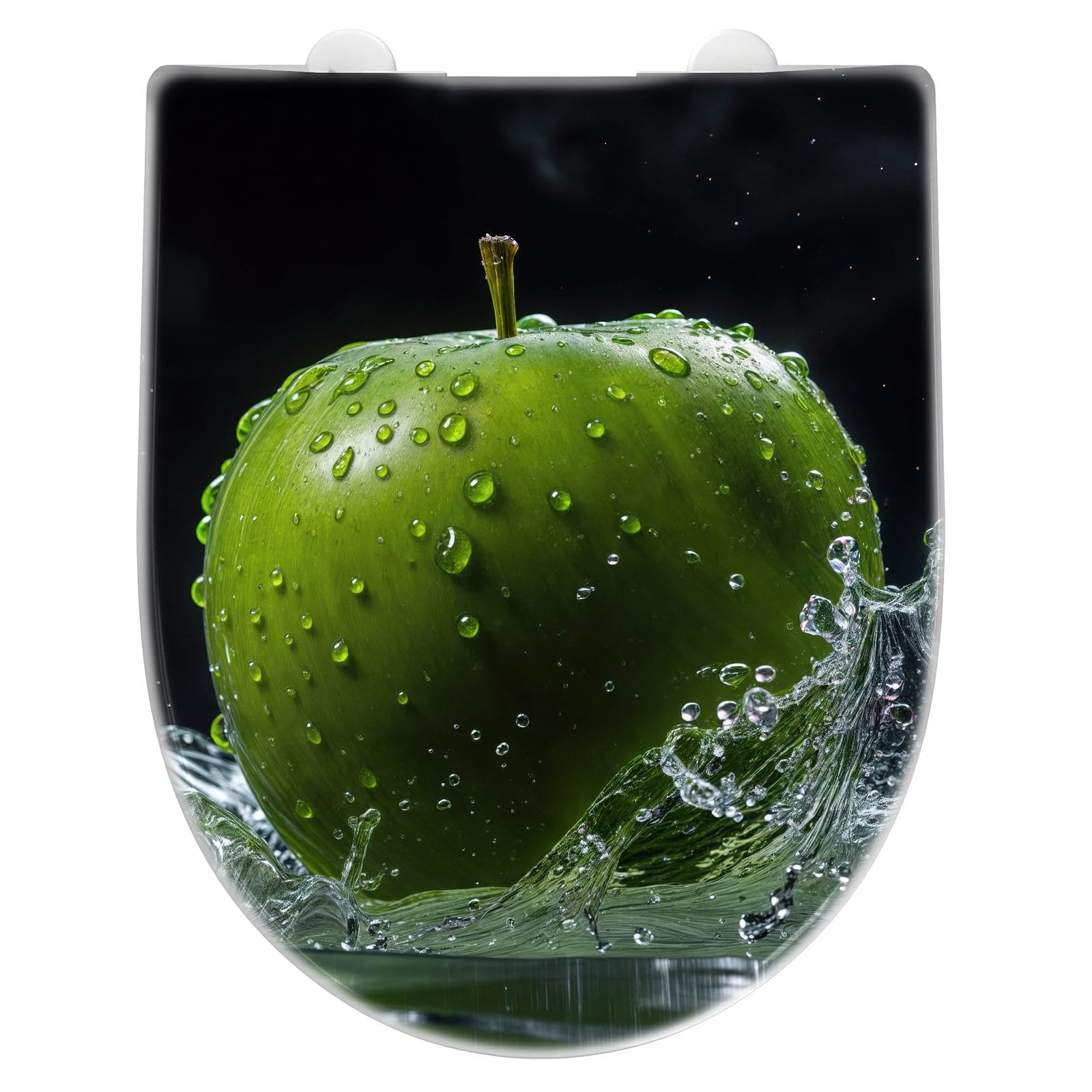 WC-Sitz mit Absenkautomatik Apfel im Wasser